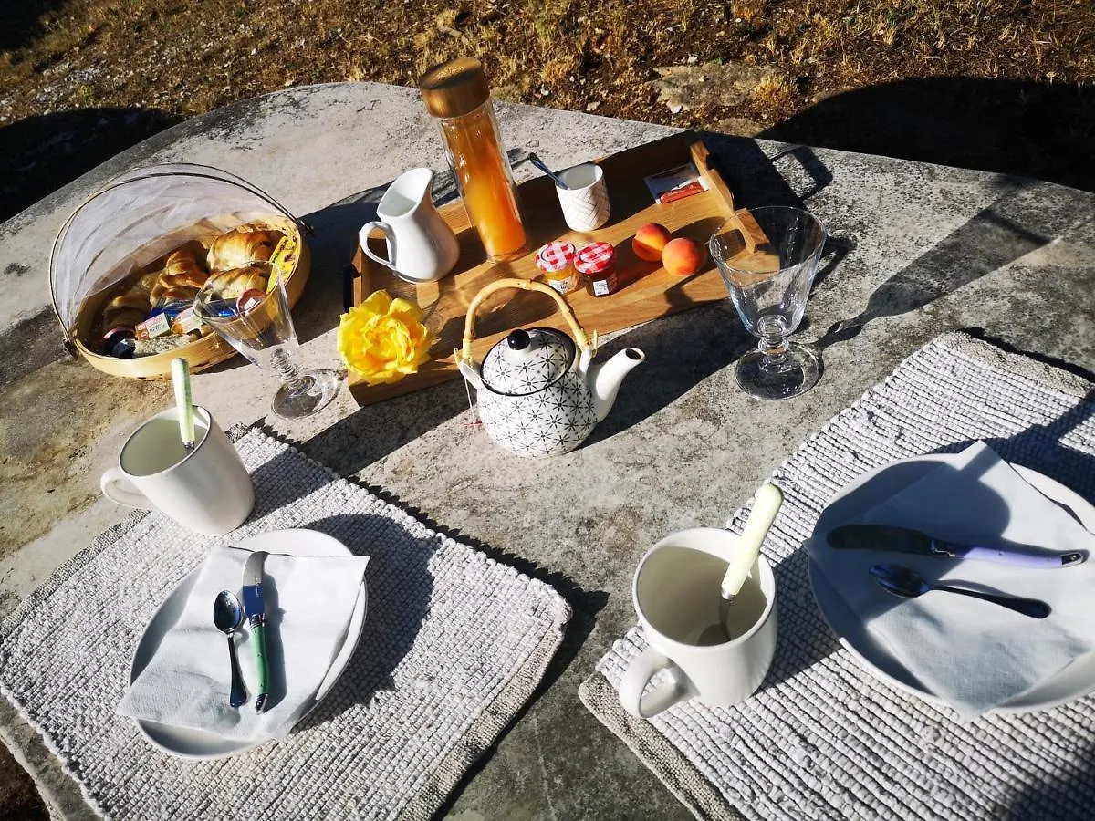 Bed & Breakfast Le Cabanon De Gourdon Bergerie Renove En Pierre Vue Mer France
