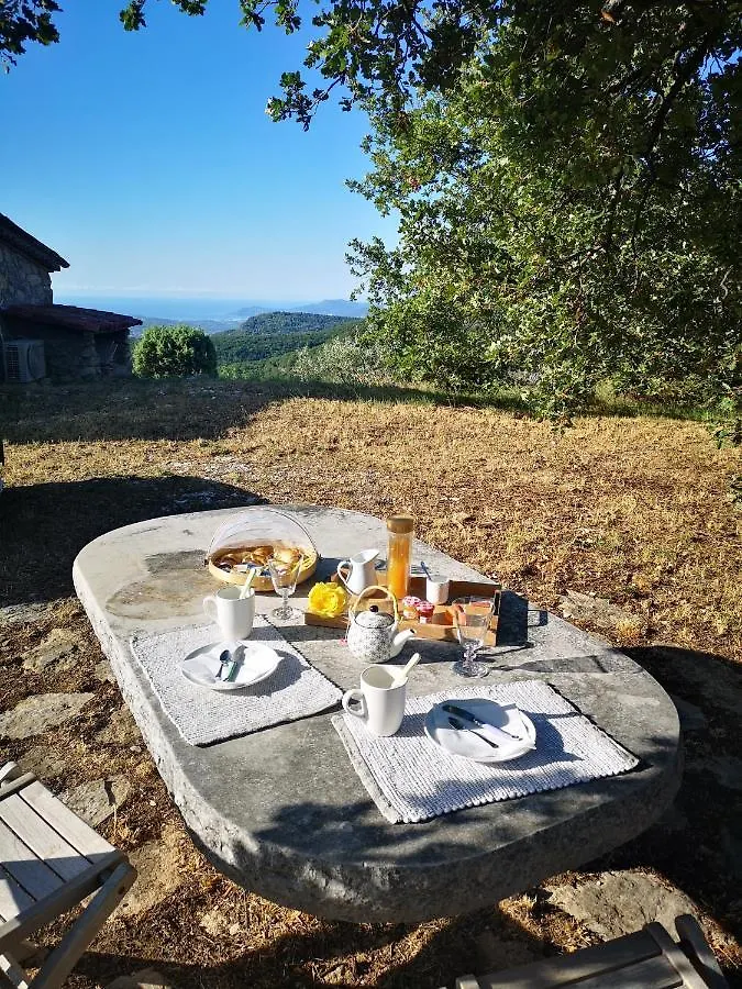 Cabanon rénové en pierre chambre privative avec sdb et vue mer entièrement neuf Gourdon  Couette-café